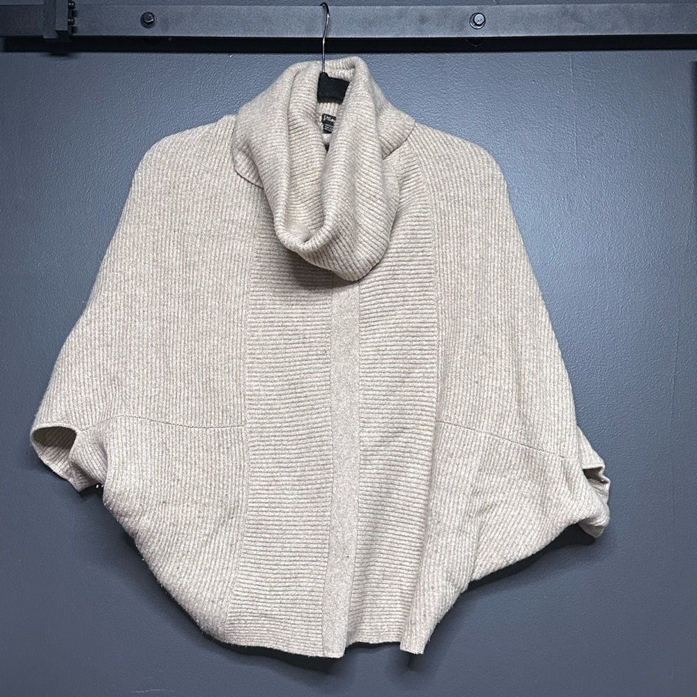 J. McLaughlin Cashmere Cape Sweater XS/S Tan Heather